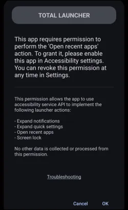 Open Recent App Permission Open Recent App Permission