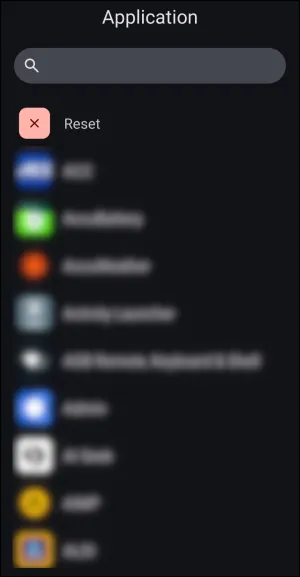 Folder - Application Selection