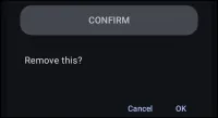 Backup center delete confirmation Backup center delete confirmation