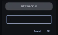 Add backup Add backup