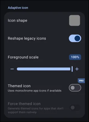 Icon Style Adaptive Icons