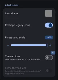 Icon Style Adaptive Icons
