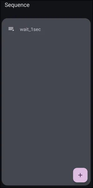 Sequence dialog