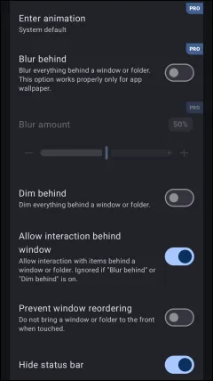 Window & Overlay Settings Window & Overlay Settings