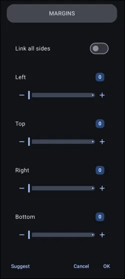 Object Graphic Margin Controls Object Graphic Margin Controls