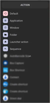Tap-On-Action dialog
