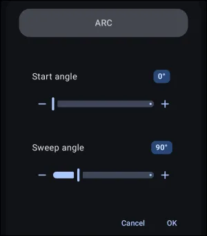 Shape - Arc Options