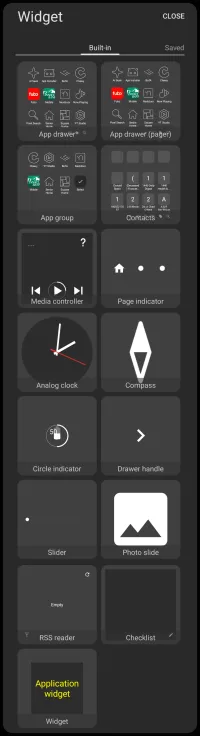 Widget dialog